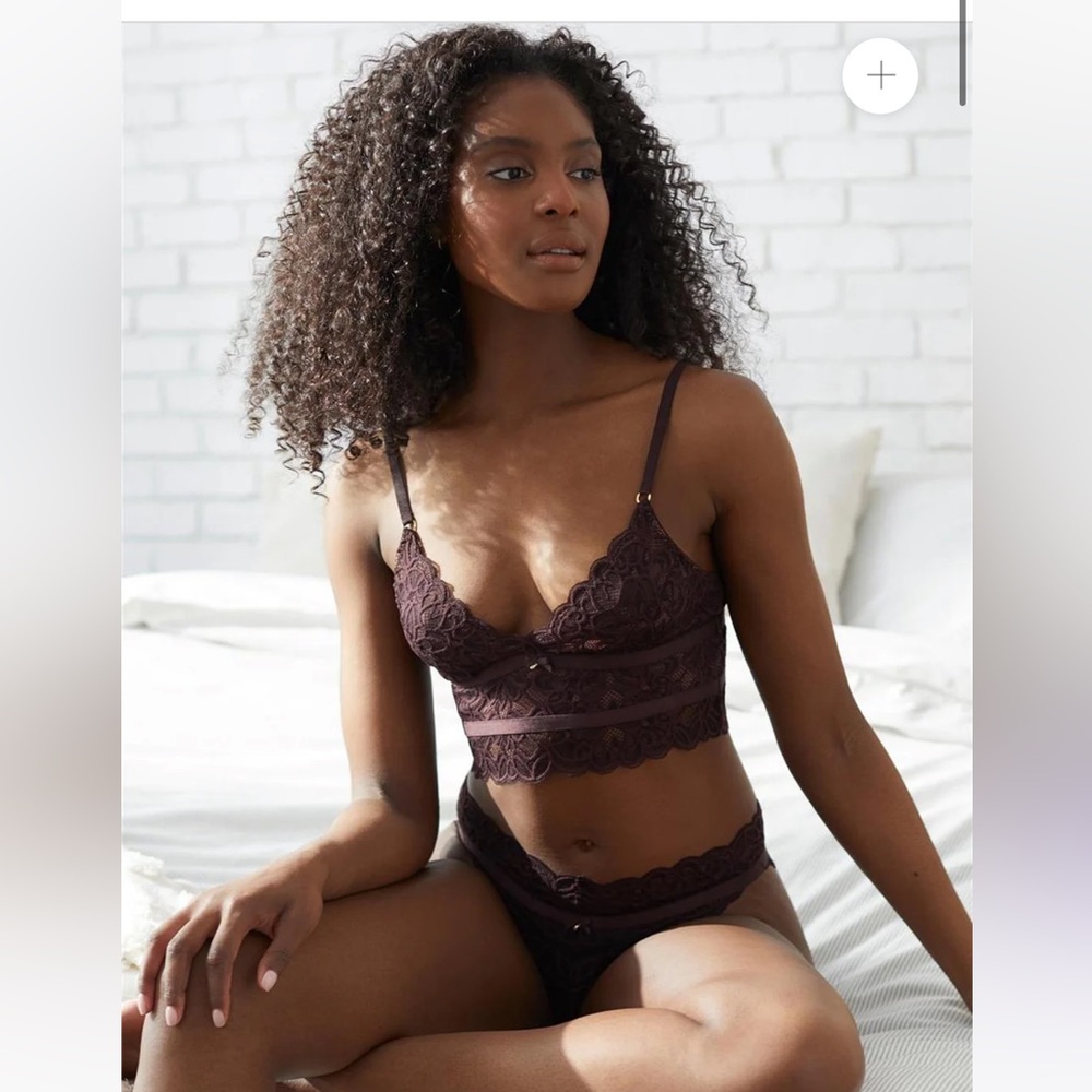 NWT Fleur long line bralettte & pant set Sz M